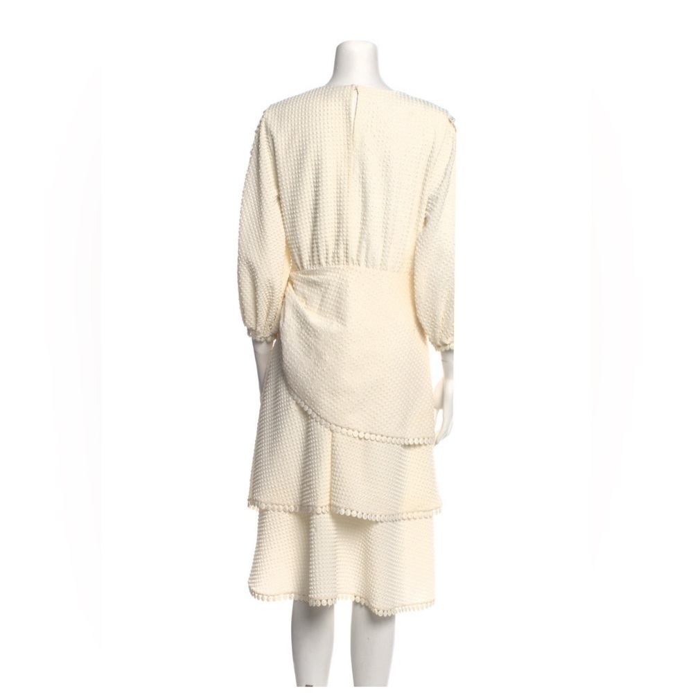 Sachin + Babi Gemma Midi Seersucker Dress Sz 6 Antique White - Picture 4 of 15